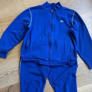 Lacoste Sport Blue Track Jacket & Jogger Set Size XL